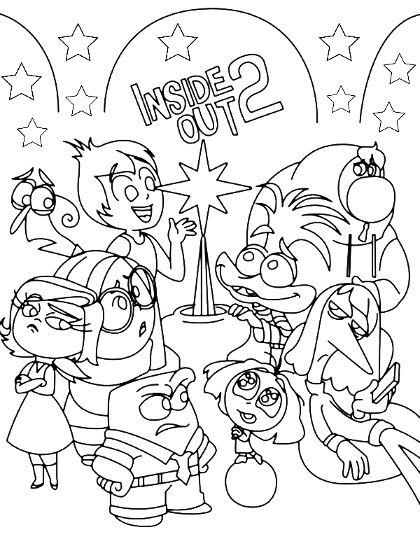 Inside Out 2  Coloring book- Mindsuplly