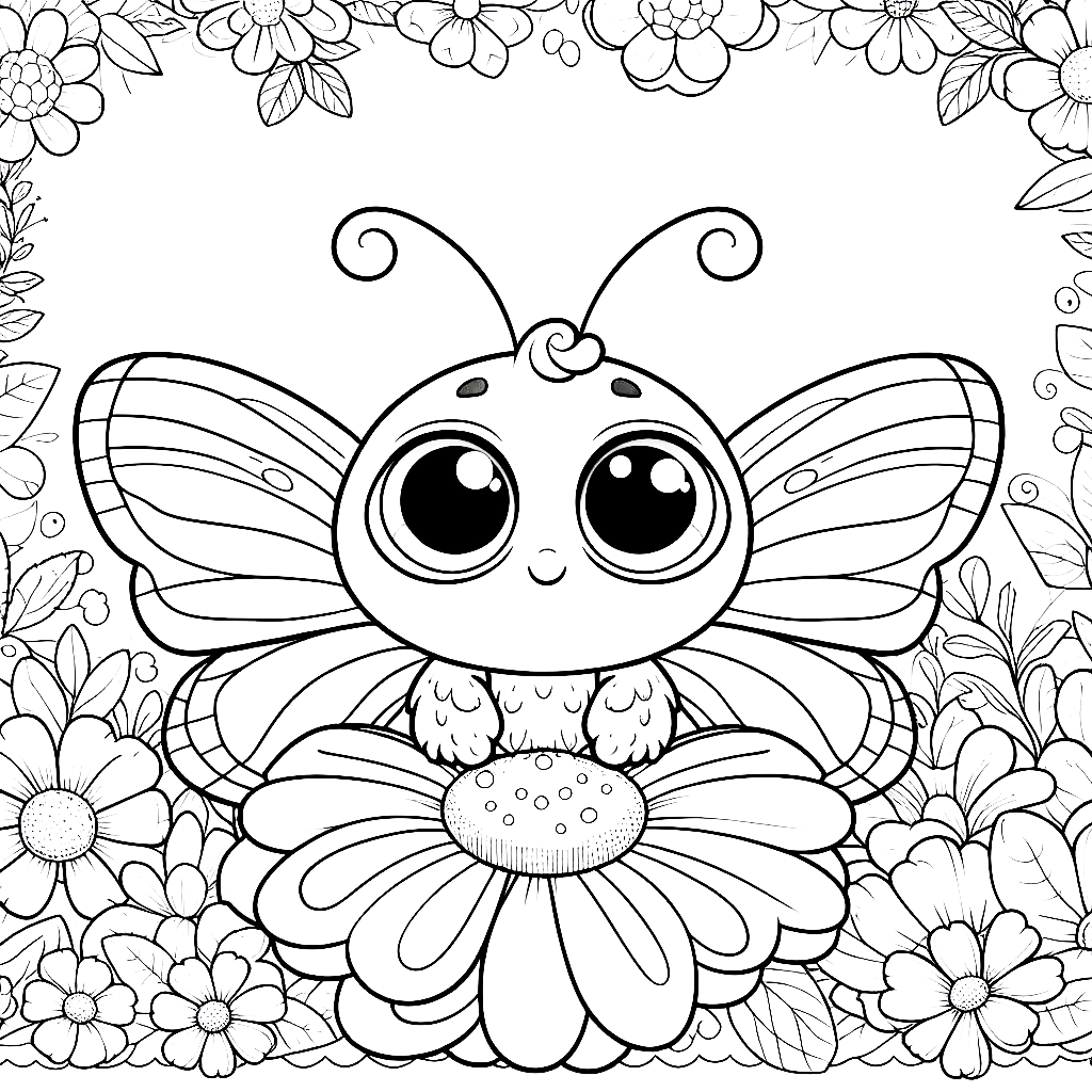 Flowers Coloring book- Mindsuplly