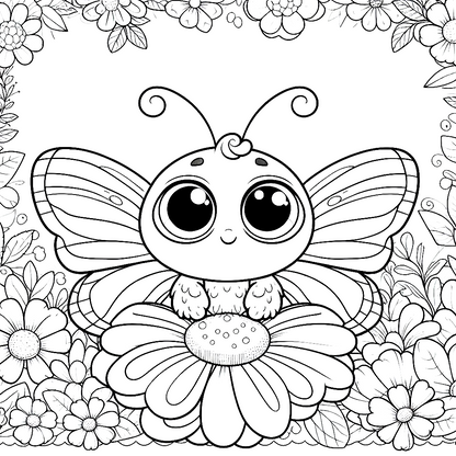 Flowers Coloring book- Mindsuplly