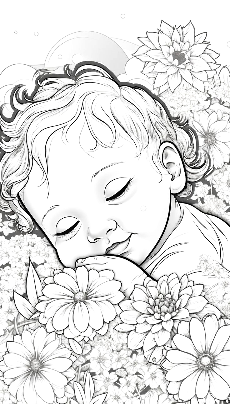 Flowers Coloring book- Mindsuplly