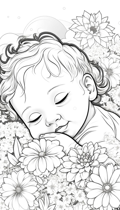 Flowers Coloring book- Mindsuplly