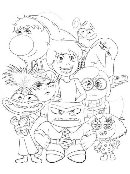 Inside Out 2  Coloring book- Mindsuplly