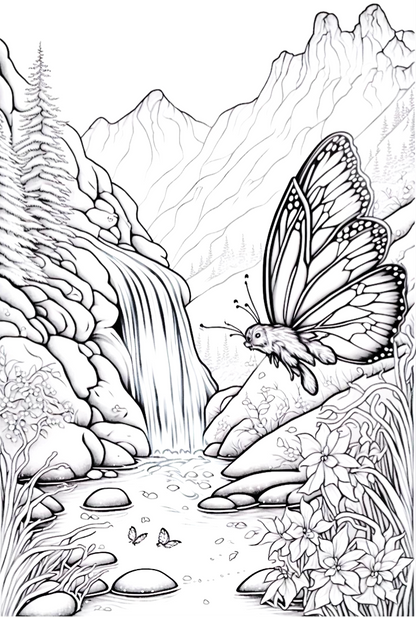 Flowers Coloring book- Mindsuplly